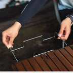 Porte-Poubelle de Camping en Acier Résistant - Fixation Table
