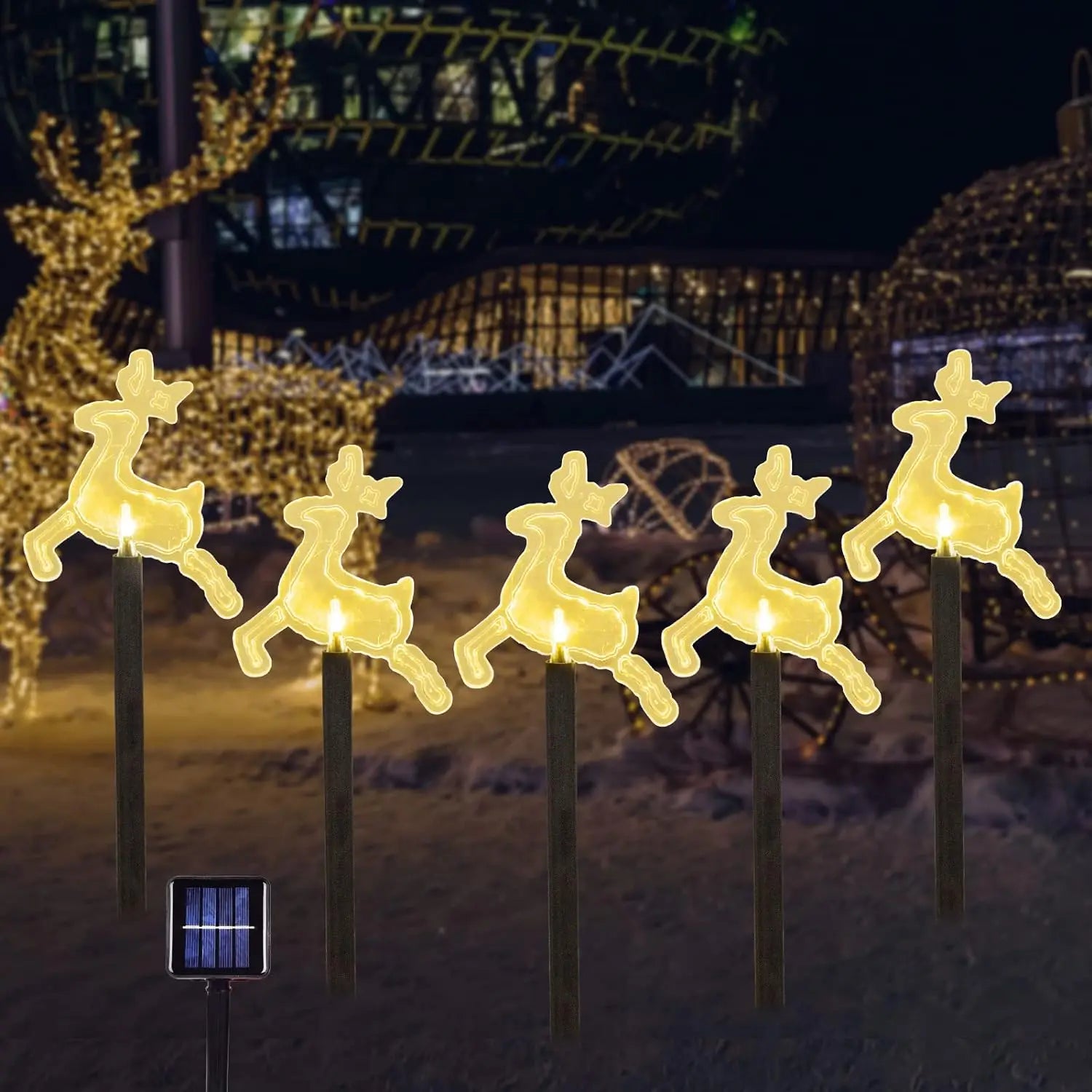 Lot de 5 éclairages de Noël Solaires lumière chaude