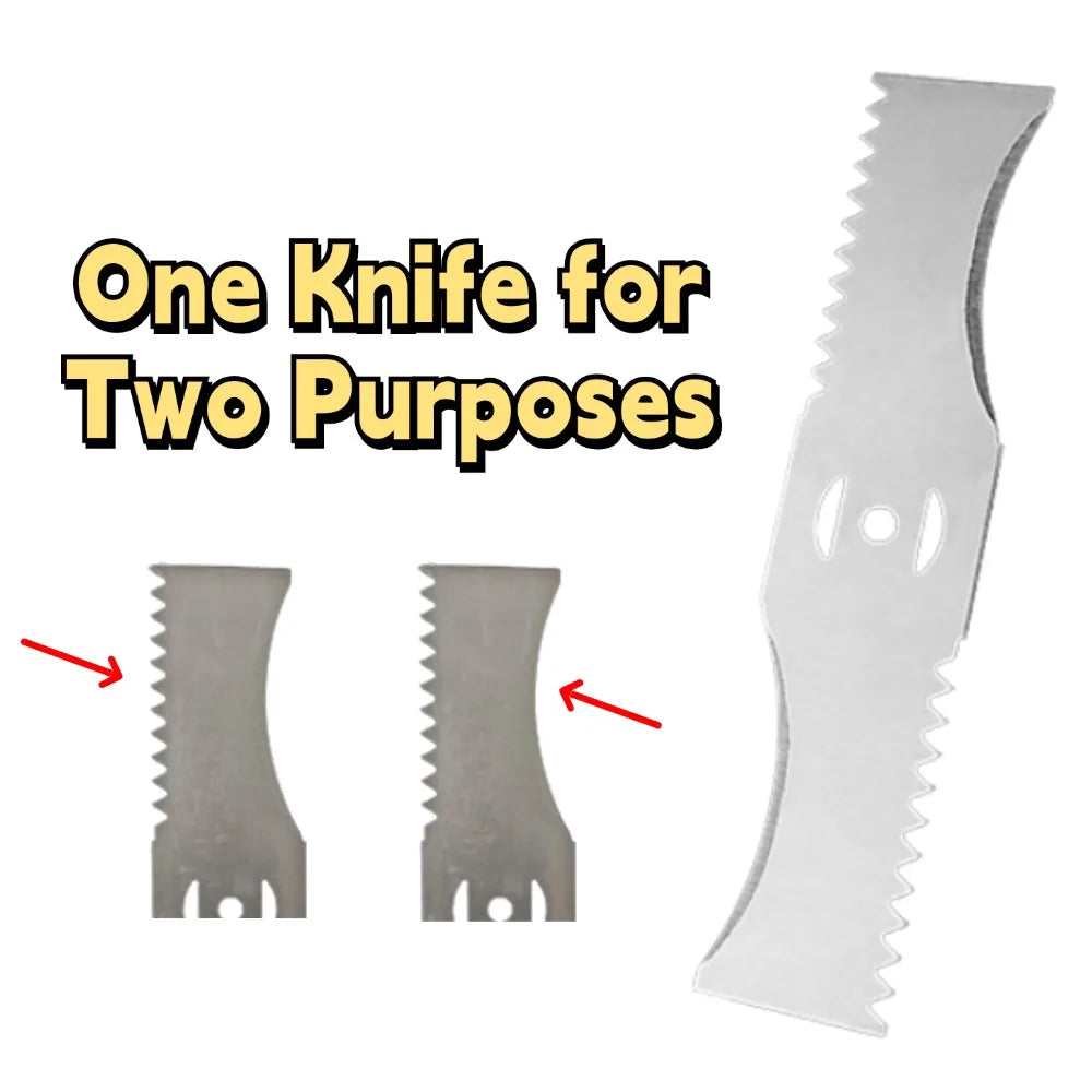 3x Lames Tondeuse 6" Dentelées Acier Ultra-Résistantes + 1 OFFERTE