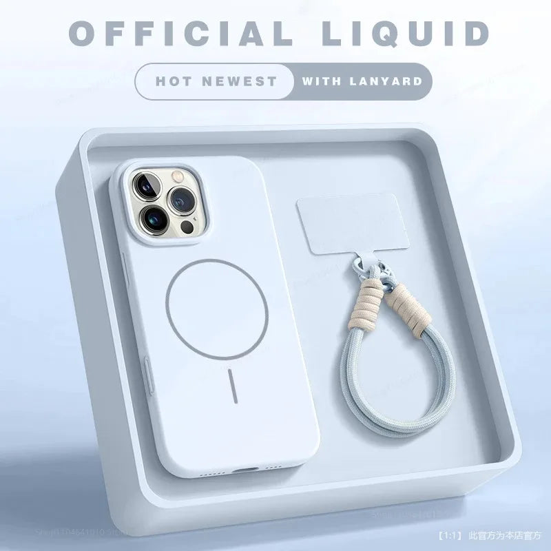 Coffret Smartphone - Coque Magnétique en Silicone & Dragonne