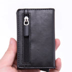 Mini porte-monnaie Cuir PU Anti-RFDI - Pop-UP automatique pour cartes