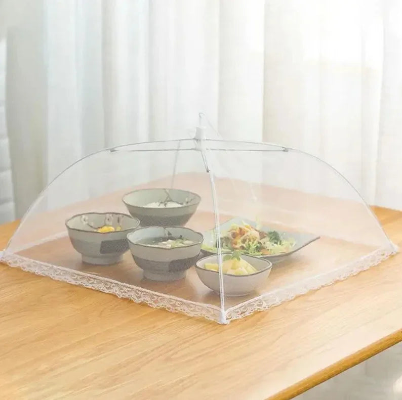 2x Cloche Alimentaire Pliable Anti-Insectes + 1 OFFERTE