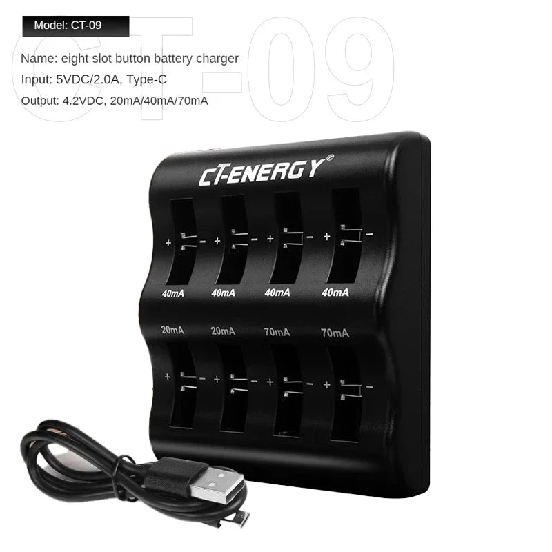 Chargeur Intelligent USB pour Piles Plates - 20mA, 40mA & 70mA