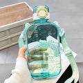 Gourde Plate de Voyage Élégante avec Sangle - 600ml