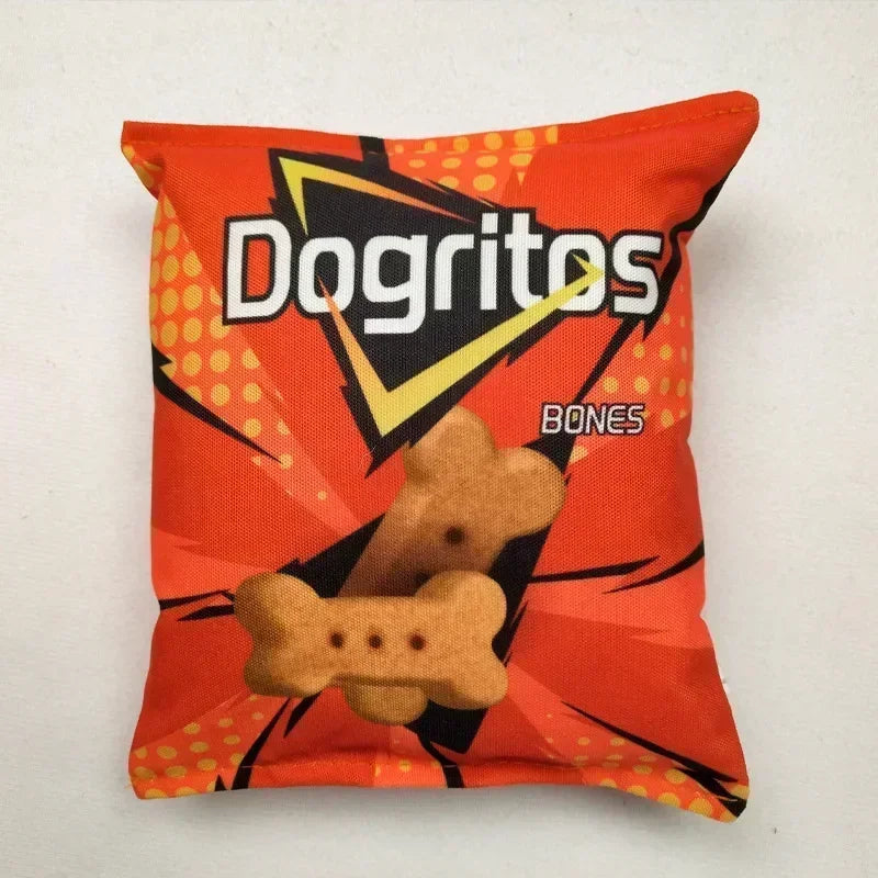 Jouet pour Chien Sac de Chips en Peluche – Couineur & Interactif – À Mâcher pour Chiots et Chiens