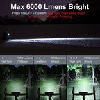 Feux AV/AR Vélo ULTRA Puissant LED 6000 Lumen