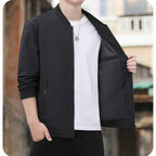 Veste Bomber Légère Mi-Saison à Motifs Géométriques - Homme