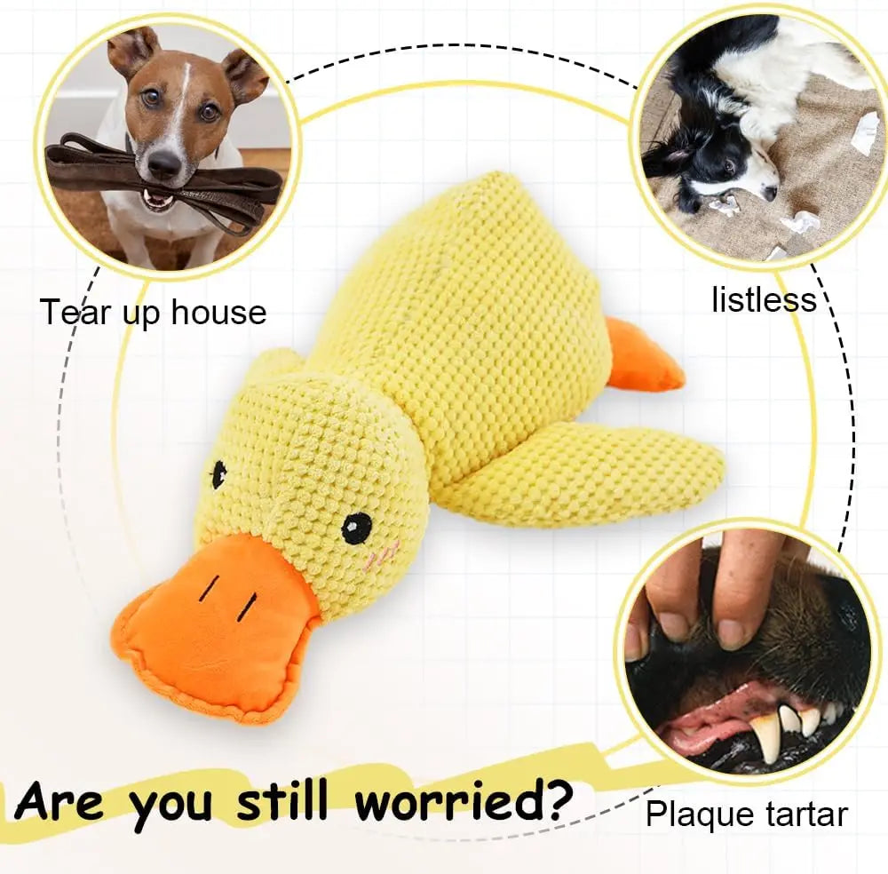 Ducky - Jouet Canard en Peluche pour Chiens Résistant à la Mastication