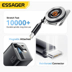 Chargeur 3 en 1 à Charge rapide avec Câble Type-C rétractable