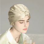 Bonnet de nuit en soie de mûrier pur pour femme