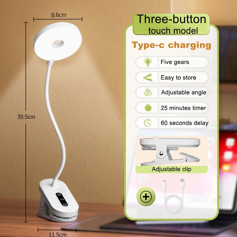 Lampe LED à Clip Flexible - 5 Intensités