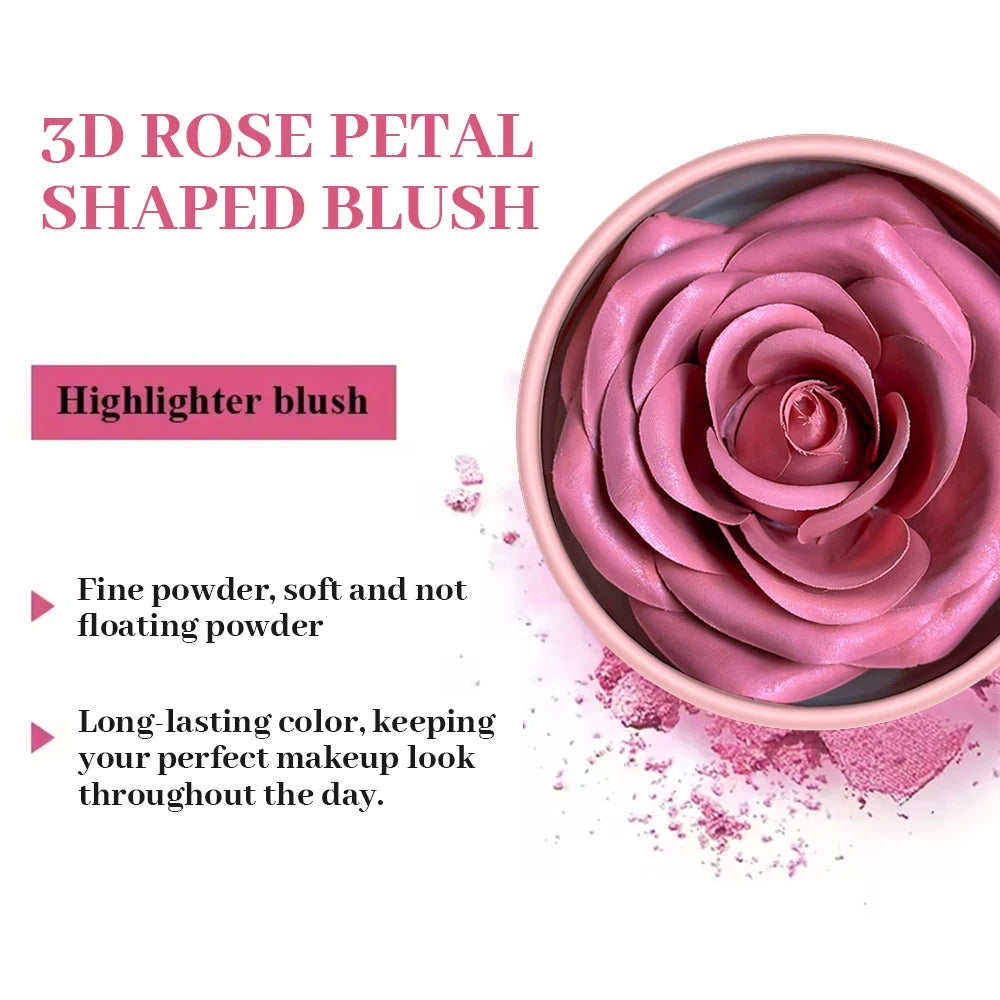 Fard à Joue en Forme de Rose - Idée Cadeau + Pinceau OFFERT