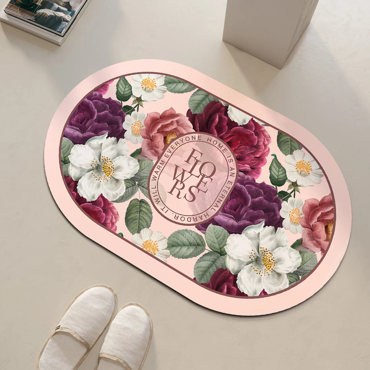 Alfombrilla de Baño Antideslizante de Secado Ultrarrápido - Elegante Diseño Floral