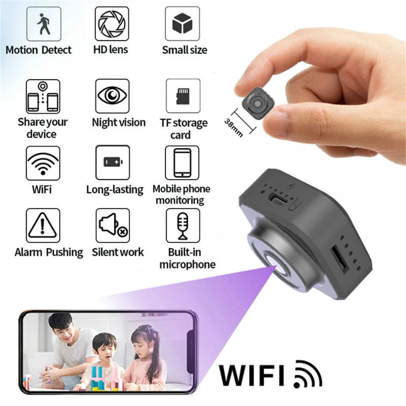 Mini caméra WiFi HD 1080P + Carte SD 16Go