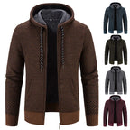 Cardigan à capuche epais avec fermeture Zip