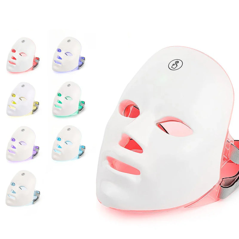 Masque Visage & Cou Anti-âge Luminothérapie 7 Couleurs