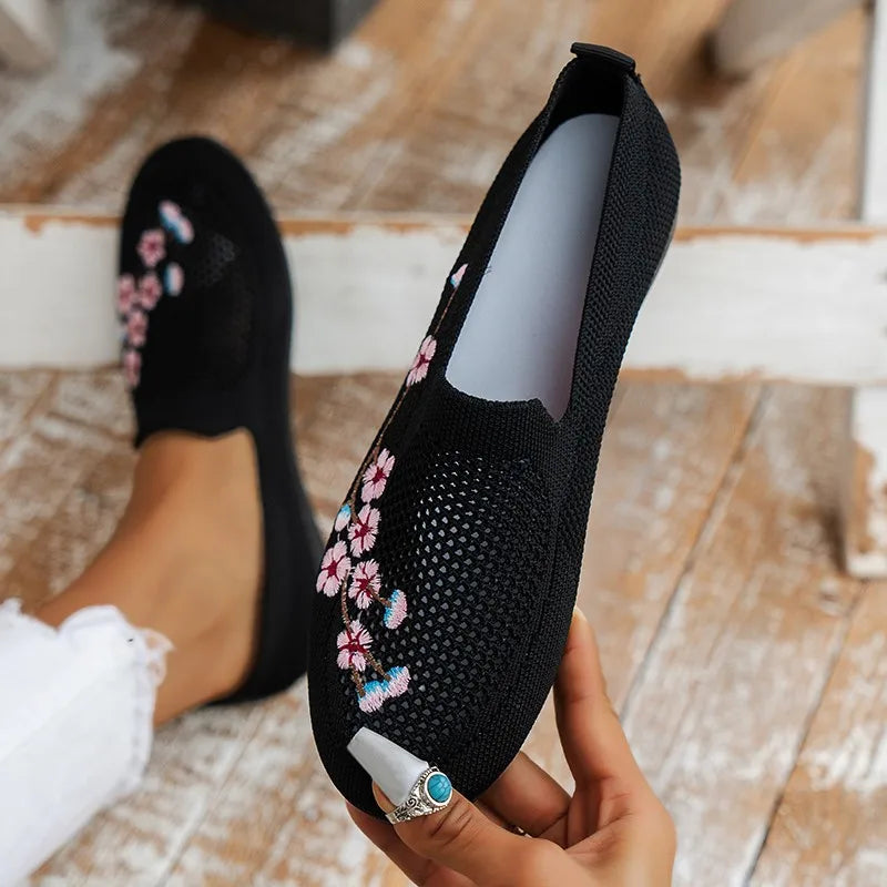 Ballerines en Maille respirante Détail Broderie - Printemps 2025