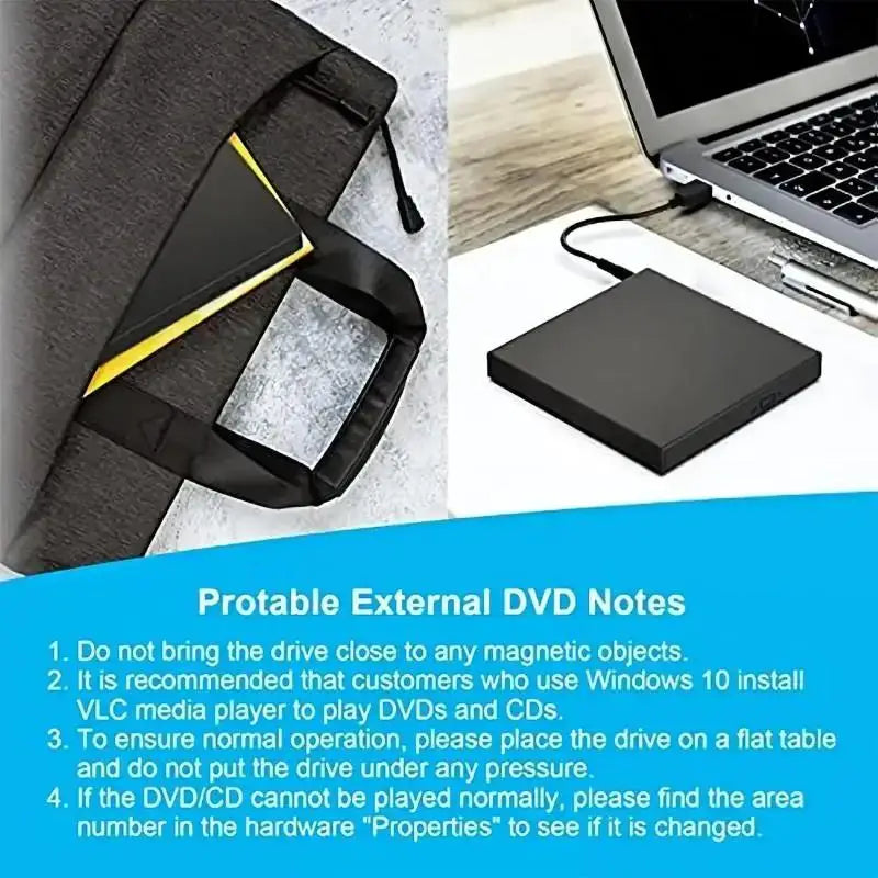 Lecteur CD/ RW/ DVD-ROM Externe USB 3.0
