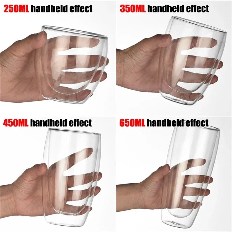 Lot de 6 Verres à café double paroi - Préservez la chaleur de votre café