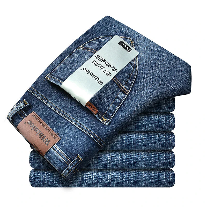 Jean en Denim Classique Coupe Droite pour Homme