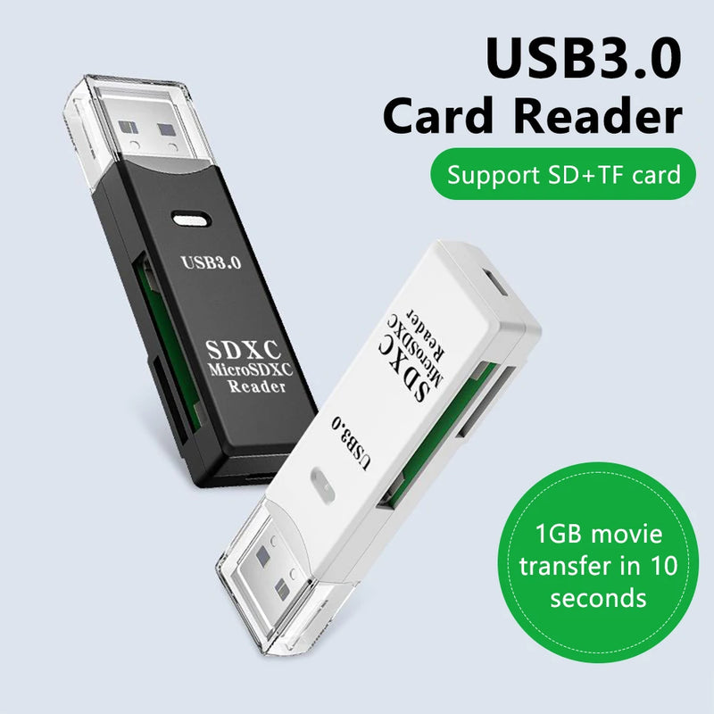 Lecteur de cartes Micro SD 2 en 1 USB 3.0 - Transfert ULTRA Rapide