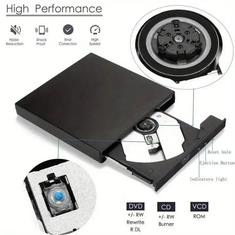 Lecteur CD/ RW/ DVD-ROM Externe USB 3.0
