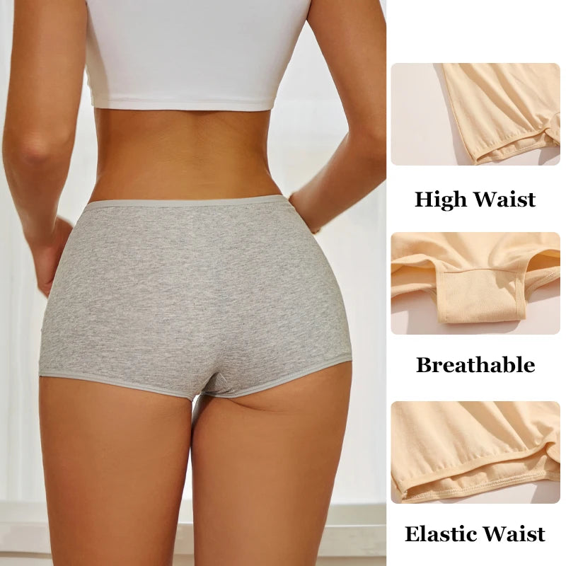 Lot de 3 Shortys Femme en Coton – Culottes Taille Basse Respirantes, Confortables & Extensibles