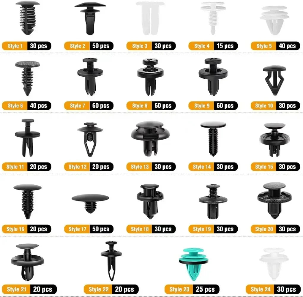 Kit Complet de Clips de Fixation de Voiture - 680PCS