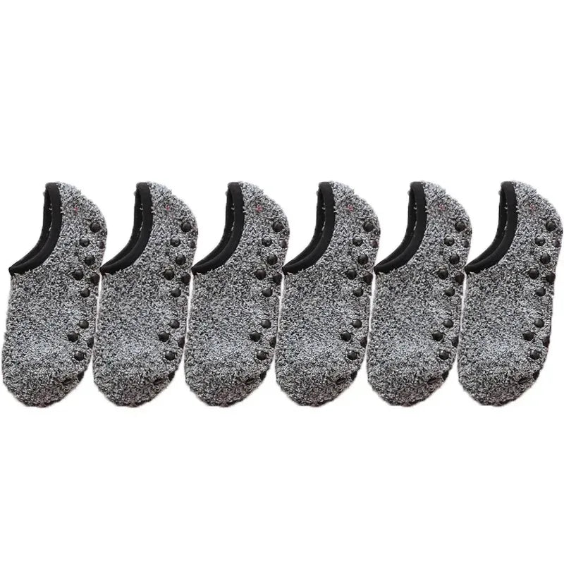 Lot de 3 Socquettes en Polaire Chaud antidérapantes