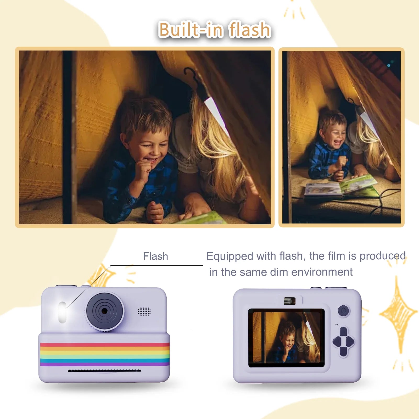 Appareil Photo Numérique 2.8" HD pour Enfants avec Impression Instantanée