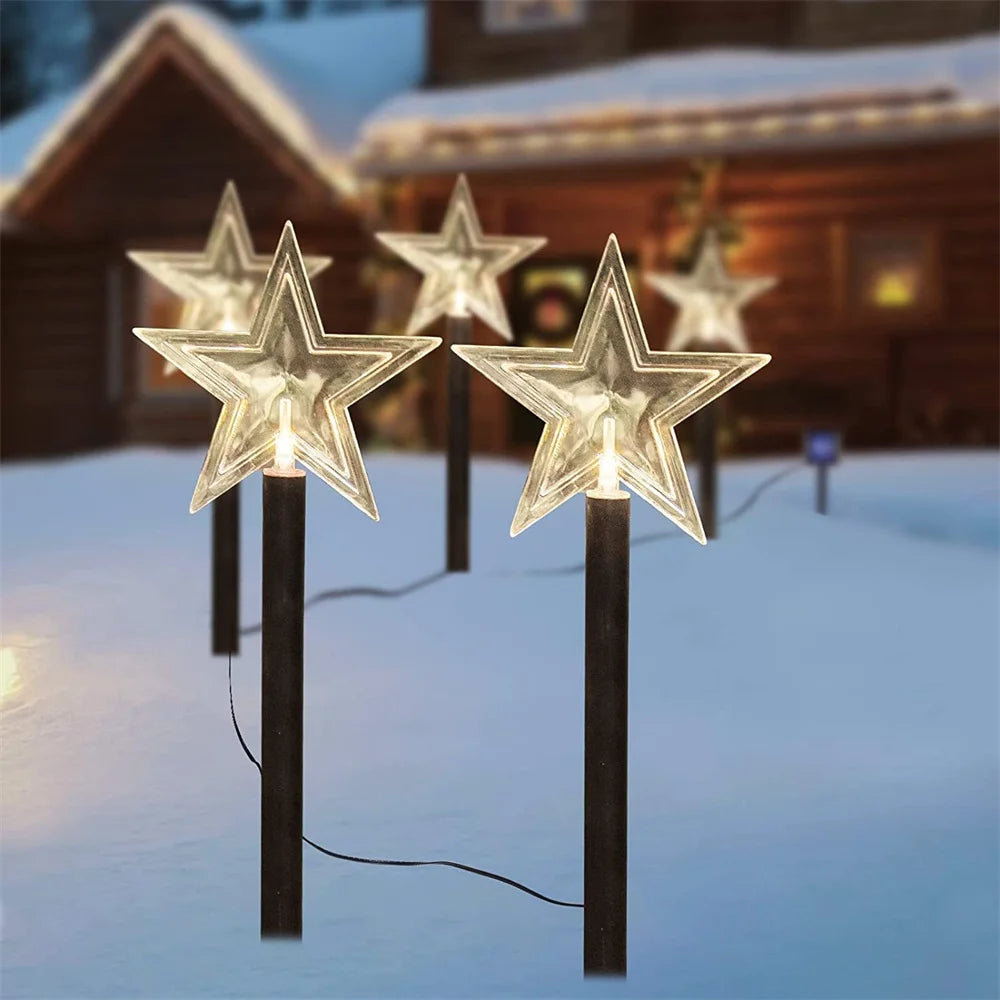 Lot de 5 éclairages de Noël Solaires lumière chaude