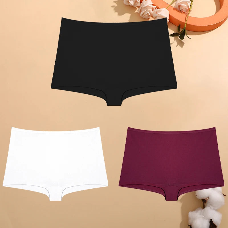 Lot de 3 Shortys Femme en Coton – Culottes Taille Basse Respirantes, Confortables & Extensibles