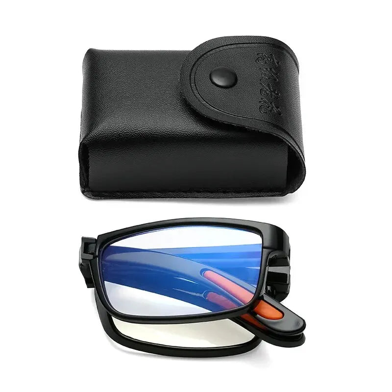 Lunettes de Lecture Pliables Anti-Lumière Bleue Unisexe – Compactes et Portables avec Étui de Poche OFFERT