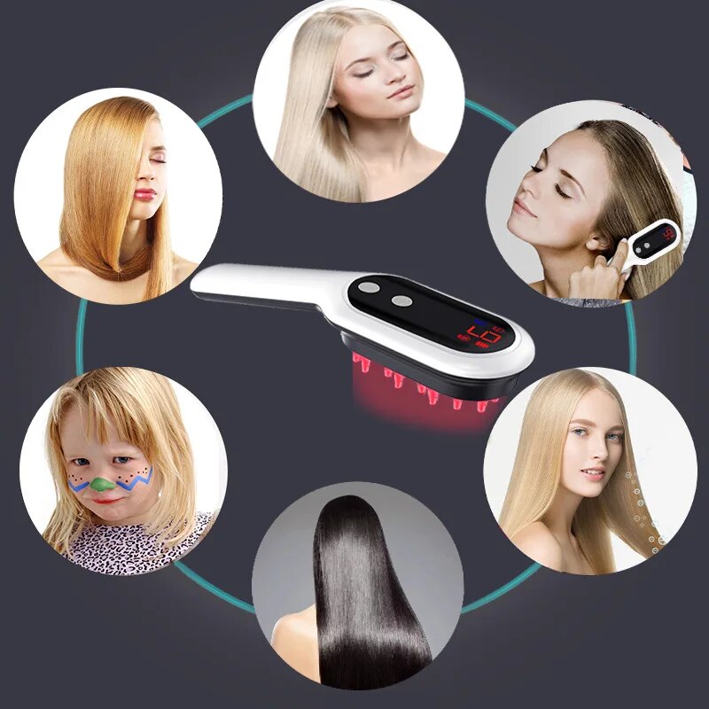 Peigne de massage infrarouge anti-chute de cheveux