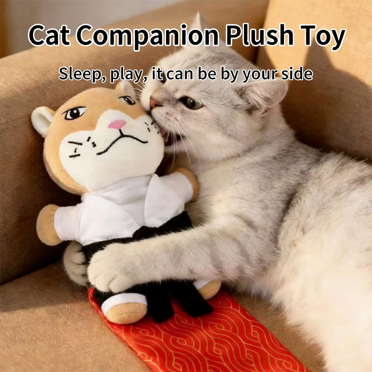 Gant Marionette de Jeu Interactif pour Chat avec Peluche de Protection – Jouet Anti-Morsures & Anti-Griffures