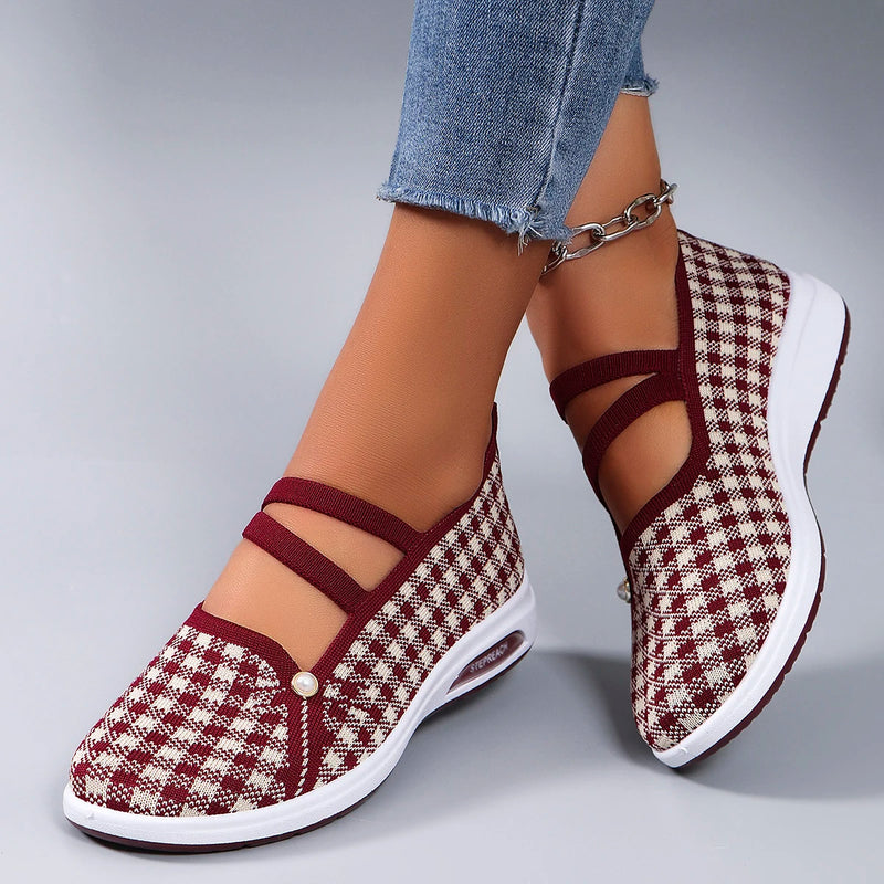Chaussures Plates Confort Maille Respirante Élégante
