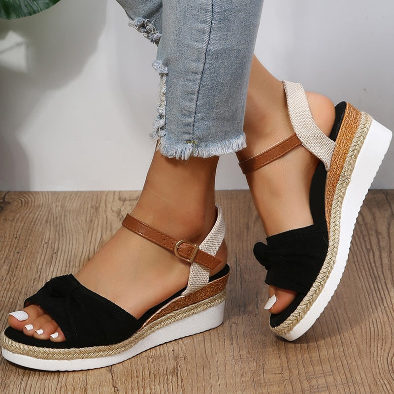 Sandales à talon compensé confortables & légères