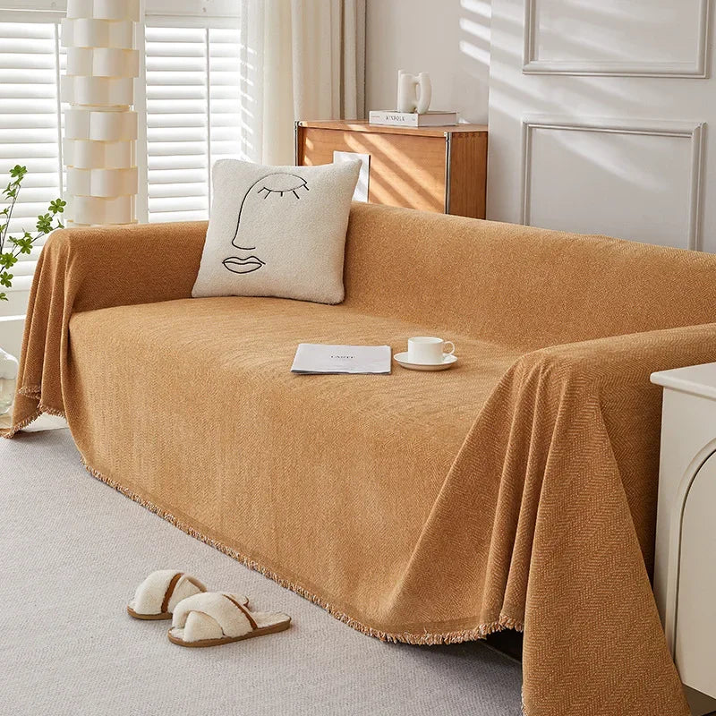 Jeté de canapé en Chenille -Style Retro français