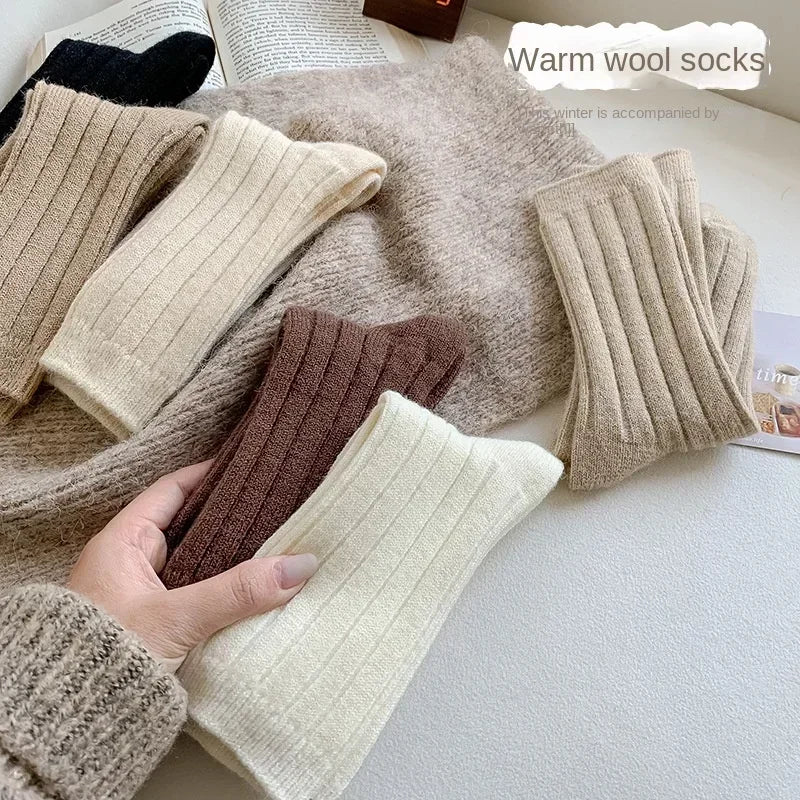 5 Paires de Chaussettes longues Super douces en laine