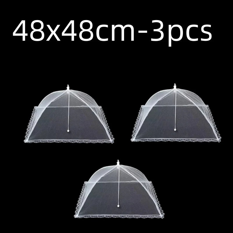 2x Cloche Alimentaire Pliable Anti-Insectes + 1 OFFERTE