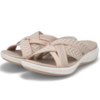 Sandales Mules Femme à Brides Croisées – Semelle Confort Nuage pour Plage et Été