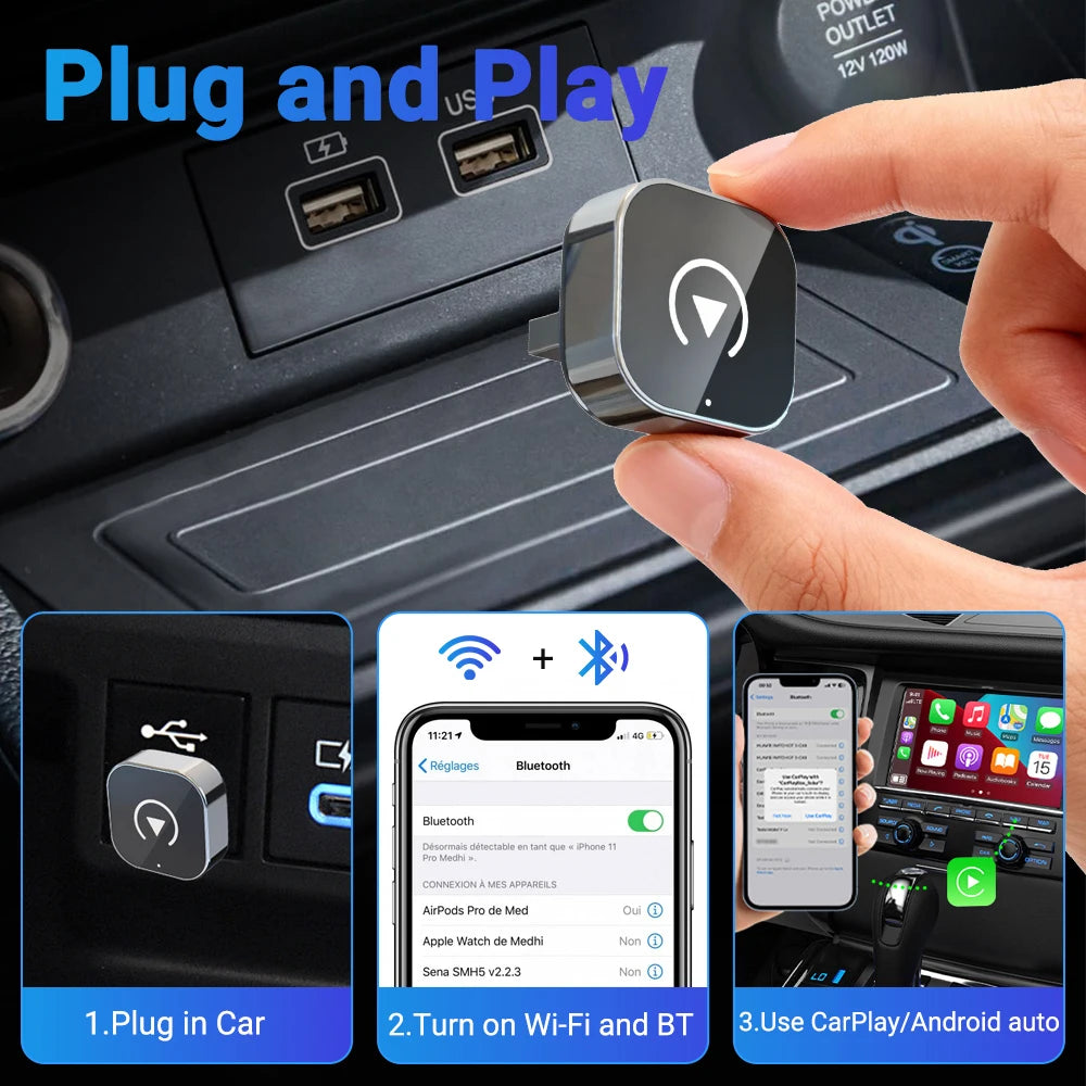 Adaptateur CarPlay Sans fil pour Voiture