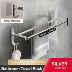 Porte-Serviettes Mural Double Barre Sans Perçage
