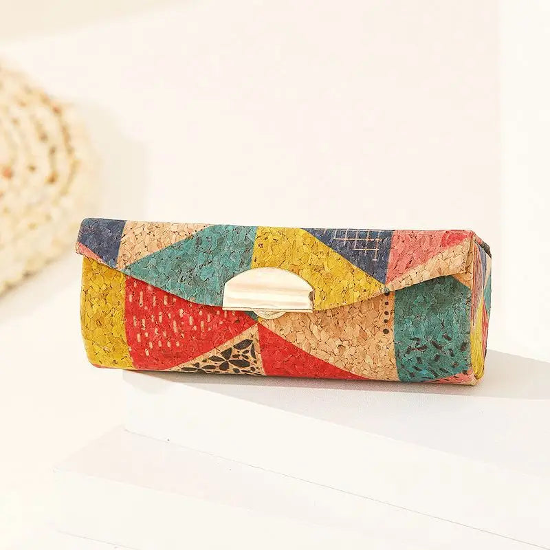 Boîte en Liège de Voyage à Motifs - Bijoux, Lunettes, Maquillage...