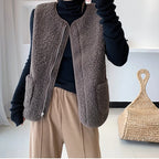 Gilet En Molleton Polaire Doux Sans Manche