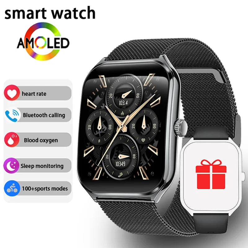 Noir Maille fine + Bracelet Noir Silicone OFFERT