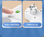 Multiprise murale 2500W - 4 Prises, 2 USB + 1 Type- C