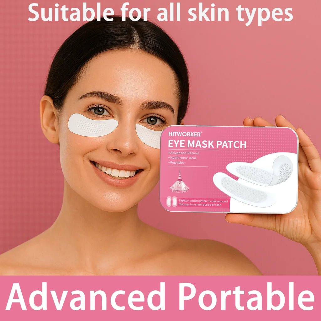 Lot de 4 Patchs pour Yeux Microneedling Réutilisables