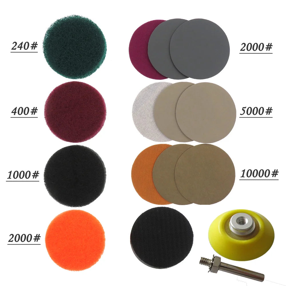 Kit de Restauration Polissage de Phares pour Perceuse Électrique - KIT 21PCS