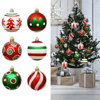 Lot de 30 Boules à Sapin de Noël aux couleurs traditionnelles - 60mm